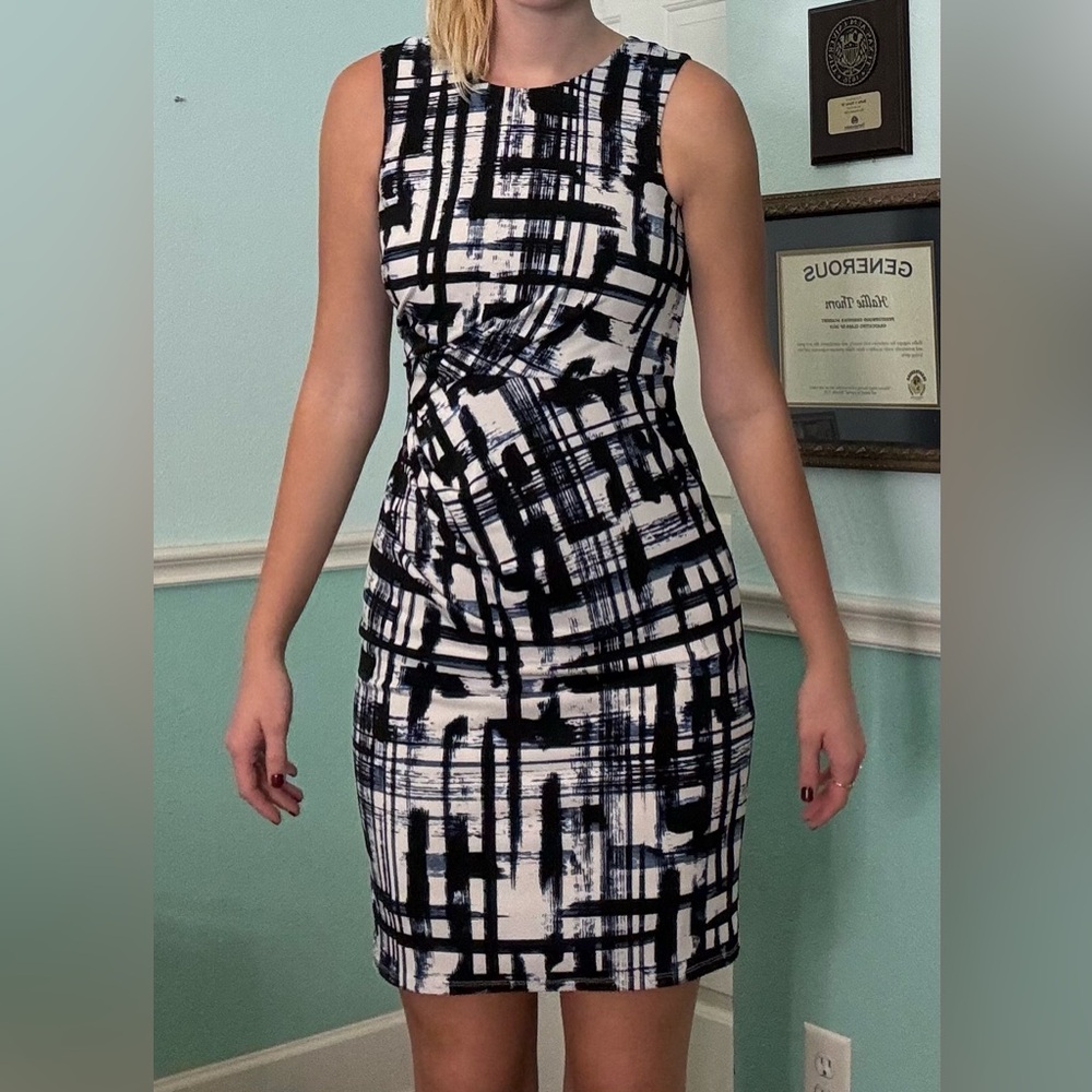 Eliza J Blue & White Dress